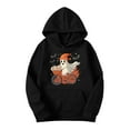 thumbnail image 2 of Halloween Womens Hoodies Cute Ghost Graphic Printed Hooded Sweatshirts Casual Loose Fleece Jacket 2025 Fall Halloween Costume Long Sleeve Sweaters Pullover with Pocket, 2 of 4