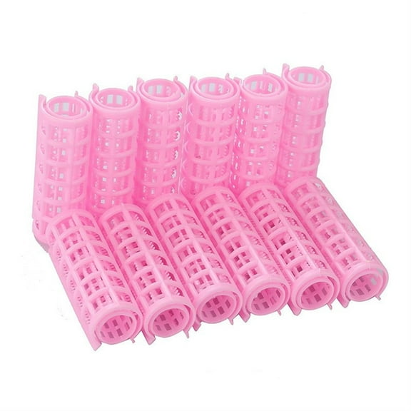 14 Pieces Hair Roller, Happon 0.6 inch/ 1.5 cm Small Size Plastic Hair Rollers Hair Curlers for Short Hair Long Hair Hairdressing Styling Tools (Random Color)