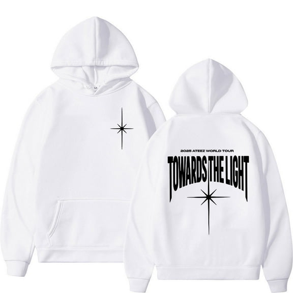 Korean Kpop 2025 Ateez World Tour Towards The Light Hoodie Men Women Fashion Hip Hop Long Sleeve Oversized Sweatshirts Hoodies