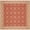 Red/Cream, variant on SAFAVIEH Courtyard Austin Geometric Indoor/Outdoor Area Rug, 7'10" x 7'10" Square, Red/Cream