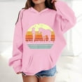 thumbnail image 2 of Toddler Girls Hoodies Sweatshirts Winter Warm Pullover With Pocket Cute Horse Print Long Sleeve Hooded Sweatshirt Kids Clothes Pink Size 4-5T, 2 of 4