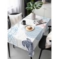 thumbnail image 6 of Blue Red Coastal Nautical Table Cloth, Beach Sea Turtle Ocean Coral Starfish Waterproof Tablecloth for Rectangle Tables, Washable Fabric Table Cover for Restaurant Kitchen Dining Tables 54"x108", 6 of 6