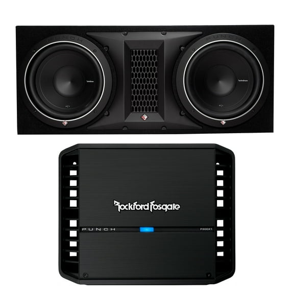 Rockford Fosgate - Two Punch P1 12" Subwoofers in a Ported Enclosure with a Punch Series P300X1 Amplifier