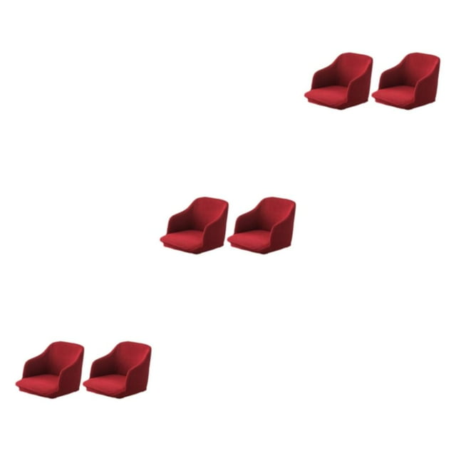 Baohd 2pieces Easy Care Armchair Covers Quick Installation And Fashionable Designs wine red 3Set