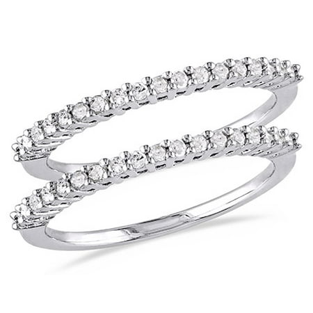 1/3 Carat T.W. Diamond Sterling Silver 2-piece Wedding Band