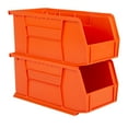 thumbnail image 3 of Hudson Exchange 11" x 5-1/2" x 5" (6 Pack) Plastic Stackable Storage Bin and Hanging Container, Orange, 3 of 3