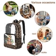 thumbnail image 5 of ZIATUBLES Clear Backpack, Heavy Duty Fabric & PVC Transparent Bookbag with Tiger Flower Leopard Print, Large Capacity See Through Backpack for School College Work Travel Security, 5 of 7