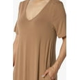 thumbnail image 5 of TheMogan Women's PLUS Soft Jersey Oversized V-Neck Short Sleeve Maxi Dress W Pocket, 5 of 6