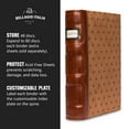 thumbnail image 5 of Bellagio-Italia Tuscany CD/DVD Storage Binder - Cognac Brown - Leather - 48-Disc Capacity - Storage Organizer for DVDs, CDs, Blu Rays, & Video Games - Acid-Free Binder Organizer Sheets - 1 Pack, 5 of 6