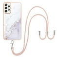 thumbnail image 2 of Alytech Galaxy A52 5G Case, Galaxy A52 4G Case, Soft TPU Rubber Stylish Marble Shockproof Anti-scratch Slim Lightweight Back Cover with Lanyard for Samsung Galaxy A52 5G/ Galaxy A52 4G, White, 2 of 4