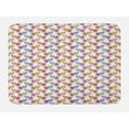 thumbnail image 1 of Underwater Bath Mat, Cartoon Style Squids in Various Colors Vibrant Marine Theme Nautical Elements, Plush Bathroom Decor Mat with Non Slip Backing, 29.5" X 17.5", Multicolor, by Ambesonne, 1 of 2