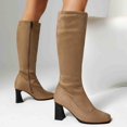 thumbnail image 2 of Mostsola Knee High Boots Women Heel Zip up Suede Fall Boots for Women 2025 Mid Calf Boots, 2 of 9