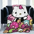 thumbnail image 6 of Hello Kitty Throw Blanket, Cozy Flannel Blankets For Boys Girls, Super Soft Warm Blanket For Couch Sofa Bed, 6 of 9