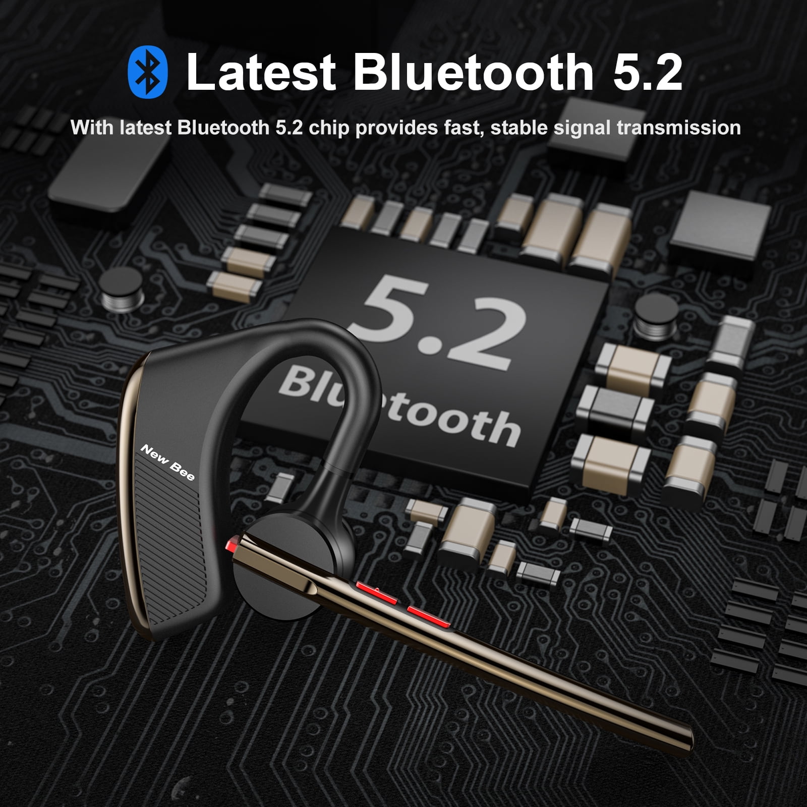 New Bee-auriculares inalámbricos M50 con Bluetooth 5,2, cascos con micrófono  Dual, manos libres, Ing xuanjing unisex