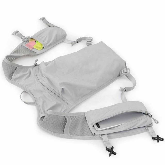 Mochila de hidratación, chaleco para correr, bolsa de agua, mochila para deportes al aire libre Gris