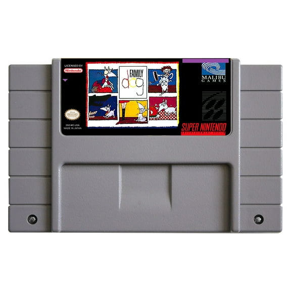 SNES Games Cartridge Family Dog