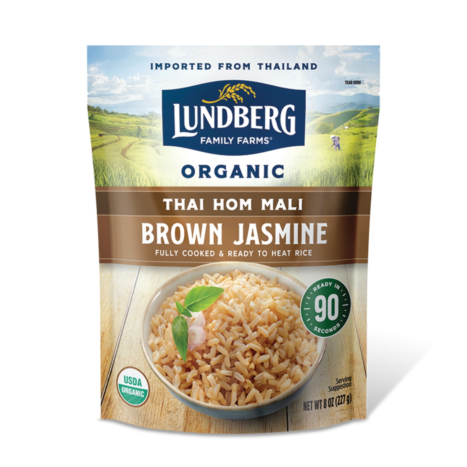 Lundberg Family Farms Organic Brown Thai Jasmine 90-Second Rice - 6 ct