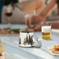 thumbnail image 5 of Yayeee Ashtray with Lid for Cigarette Smokeless Stainless Steel Home Ash Holder, Hand Drawn Christmas Trees, 5 of 7