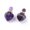 Amethyst (Golden Hook), variant on 1pc Natural Stone Perfume Bottle Pendants Gemstone Essential Oil Capacity: 1ml-Hematite (Silver Hook)