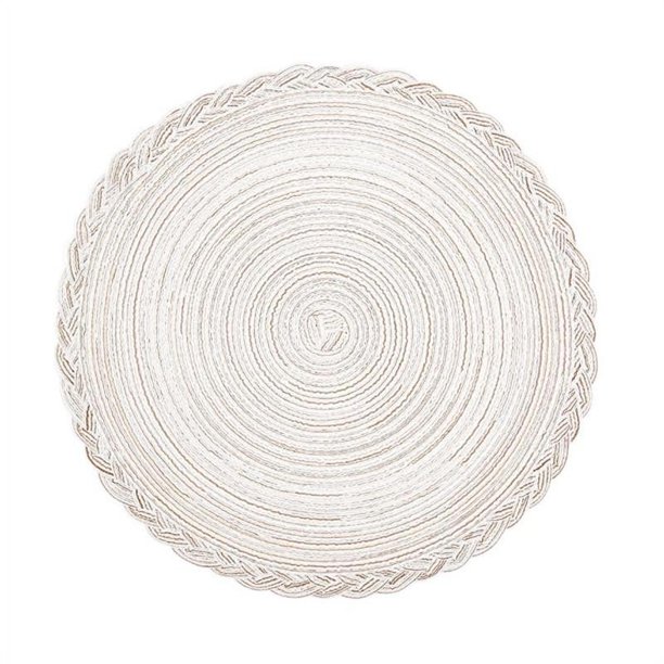 Round Braided Placemats 15 Inch Round Table Mats for Dining Tables