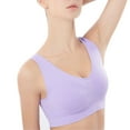 thumbnail image 3 of Toystoory Nuevo Sujetador deportivo suave para mujer, chaleco deportivo elástico cómodo para gimnasio y Yoga Uniforme atlético morado claro SG, 3 of 6