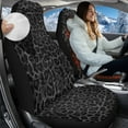 thumbnail image 2 of Uorisanigo Automotive Seat Covers, Front Seat Covers for Cars, Blanket Cloth Car Seats Cover, Car Interior Accessories, Gray Leopard Print Auto Seats Cushion Fit for Most Cars SUV, 2 of 7