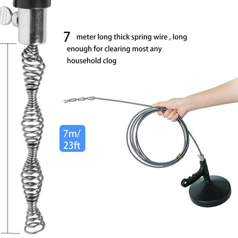 Plumbing Snake Drain Auger Manual Snake Drain Clog Remover with Non-slip  Handle for Bathroom Kitchen