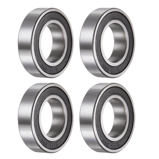 Unique Bargains Roulements à Billes 6005-2RS 25x47x12mm Acier au Carbone Double Scellé ABEC1 4 Pack