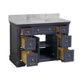 thumbnail image 2 of Sydney 48" Bathroom Vanity with Marine Gray Cabinet and Carrara Marble Top, 2 of 6
