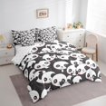 thumbnail image 3 of Feelyou Kawaii Panda Bedding Comforter Set 7-Piece, Cute Funny Animal King Bedding Sets, Grey White Cartoon Bed Sheets, Breathable Bedroom Decorative, 3 of 7