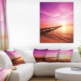 thumbnail image 1 of Brown Sea and Pier under Magenta Sky, 1 of 3