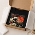thumbnail image 7 of Japanese Wave Sunset Graphic T-Shirt, Unisex Classic Fit Crewneck Tee, 7 of 7