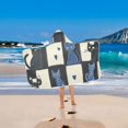 thumbnail image 2 of Yayeee Kids Hooded Towels Toddler Soft Absorbent Beach Bathing Wrap 50" x 23.5", Black and Blue Cat, 2 of 5