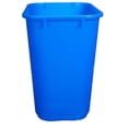 thumbnail image 5 of Rectangular Commercial Office Recycling Wastebasket with Recycle Logo, Easy to Clean, 7 Gallon, Blue, Pack of 2, 5 of 5