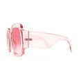 thumbnail image 3 of Womens Minimal Mod Oversize Thick Plastic Butterfly Chic Sunglasses All Pink, 3 of 4