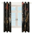 thumbnail image 3 of Blackout Curtains for Bedroom Funny Glasses Wolf Full Room Darkening Grommet Curtains for Living Room,Thermal Insulated Ombre Drapes, 3 of 7