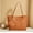 Brown, variant on Women's Fashionable Wave Pattern Diamond Plaid Embroidered Shoulder Bag