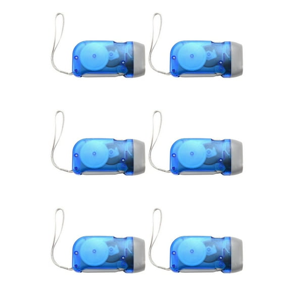 6X Linterna LED Prensa de Mano Linterna Mini Linterna Dinamo LED Lámpara Antorcha Dinamo Casa de Emergencia