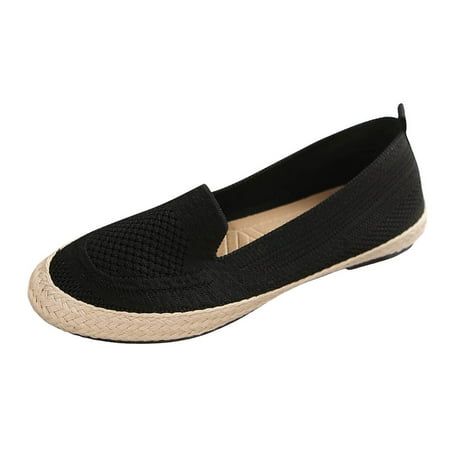 QYZEU Womens Shoes Ladies Flip Flops Women s Shoes Flat Casual Shoes Fashionable Outdoor Mesh Breathable Shoes Flat Sandals Walking Lightweight Shoes Black 41