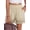 Khaki, variant on High Waisted Shorts for Women Cotton Lounge Shorts Dressy Lace Trim Summer Beach Pants with Pockets