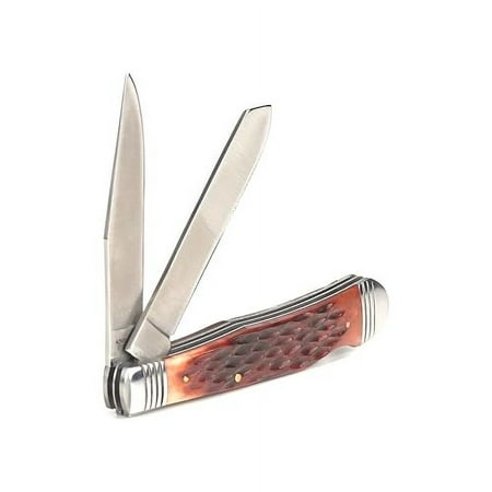 ARIAT Western Knife Double Blades Straight Folding Brown A710010902