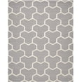 thumbnail image 2 of SAFAVIEH Cambridge Joshua Geometric Tessellation Wool Area Rug, Silver/Ivory, 8' x 10', 2 of 7
