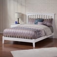 thumbnail image 1 of Mission Full Solid Wood Foundation Bed in White, 1 of 9