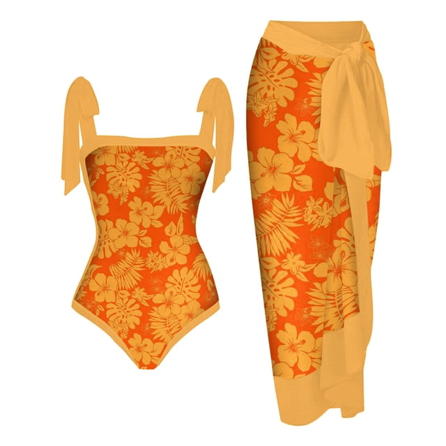 CAICJ98 Womens Swimsuits Women Triangle Bikini Halter Swimsuit Twist Backless Two Piece Bathing Suit Yellow,S