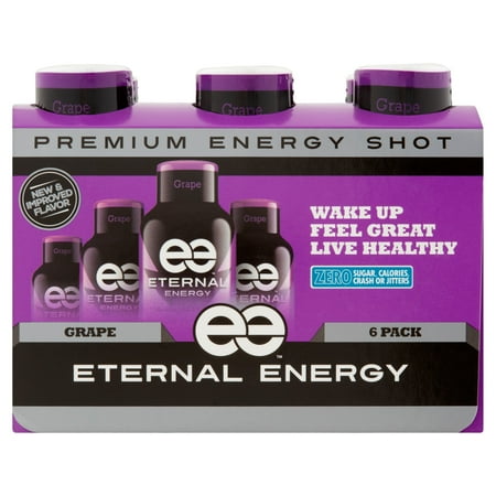 Eternal Energy Premium Energy Shot, Grape, 1.93 Fl Oz, 6 Ct