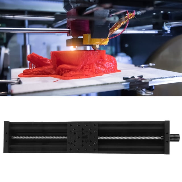 Practical Screw Slide Linear Table, Reasonable Design Liner Slide, For 3D Printer Black/Silver 250-500Mm Engraving Machine Black 500mm