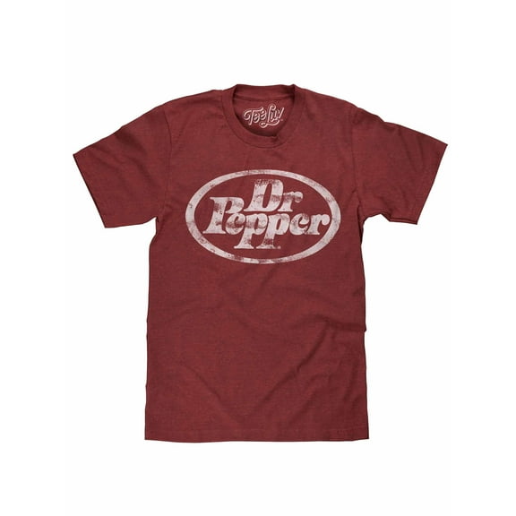 Tee Luv Men's Distressed Dr Pepper Soda Logo T-Shirt (S)
