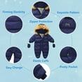 thumbnail image 4 of Traje de nieve de invierno para bebé, mono, prendas de vestir, con capucha, Footie para niños pequeños Xemadio CJWUS-6224, 4 of 4