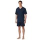 thumbnail image 2 of SCHIESSER pijama hombre - corto, cuello en V, algodón Azul oscuro 4XL (XXXX-Large), 2 of 4