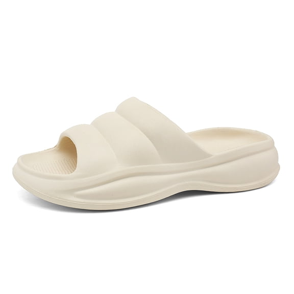 BETOOSEN Pillow Slippers for Men Shower Slippers Bathroom Sandals Ultra Soft Cushioned Thick Sole Indoor & Outdoor Slide Slippers